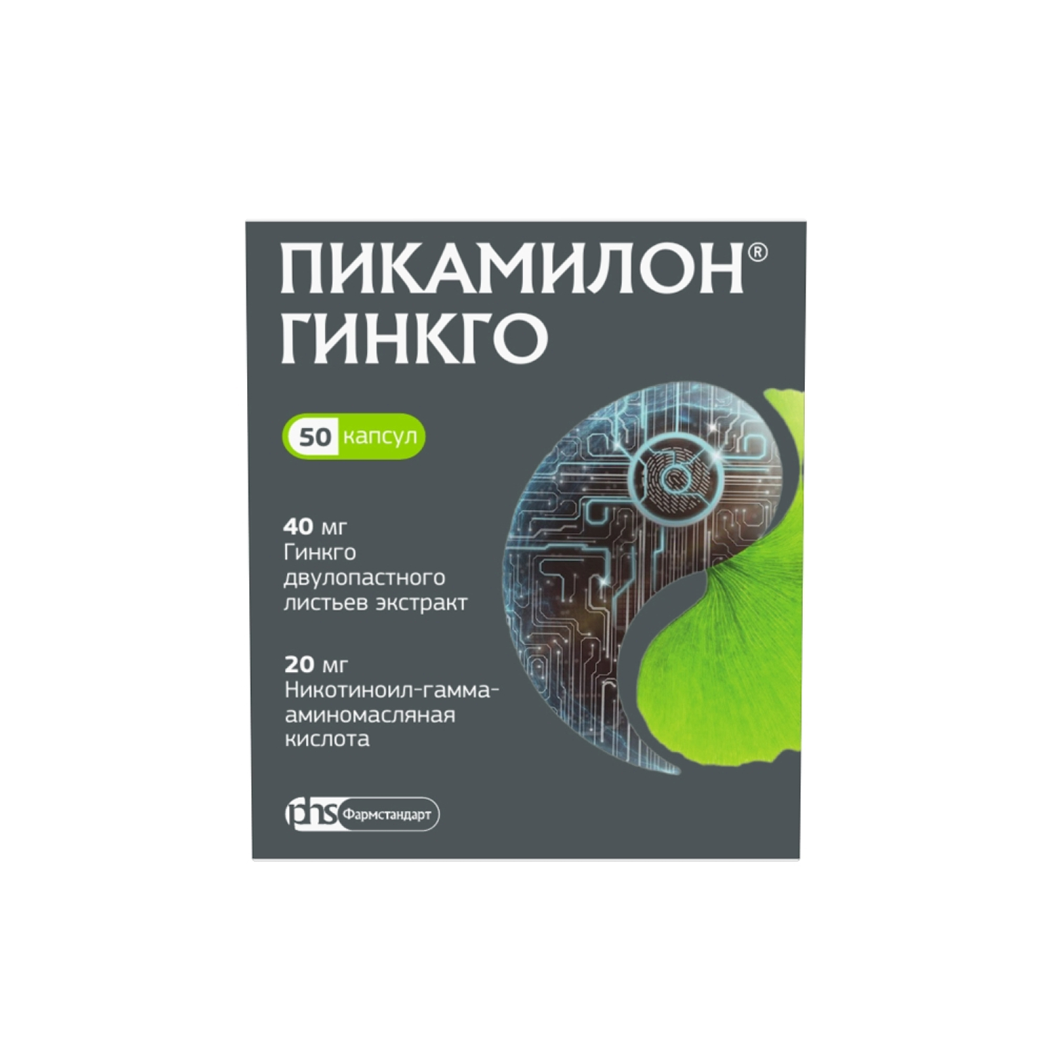 Пикамилон Гинкго капс. 40мг+20мг №50
Пикамилон Гинкго капс. 40мг+20мг №50