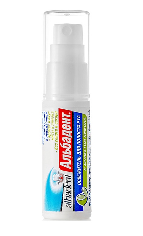 Альбадент освежитель д полости рта лимон 10мл
Альбадент освежитель д полости рта лимон 10мл