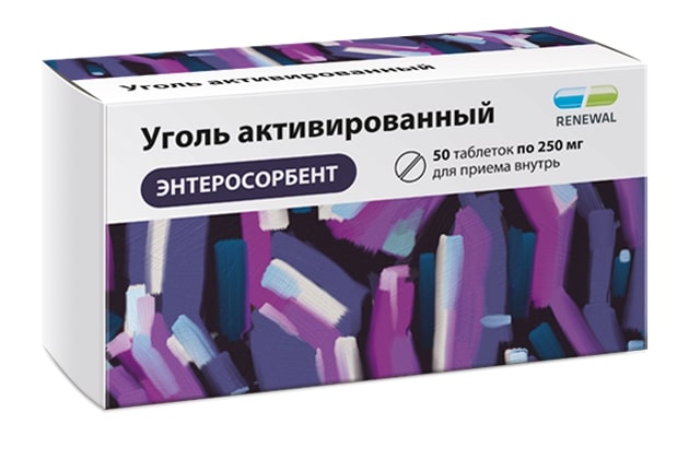 

Уголь активированный Реневал таб. 250мг №50