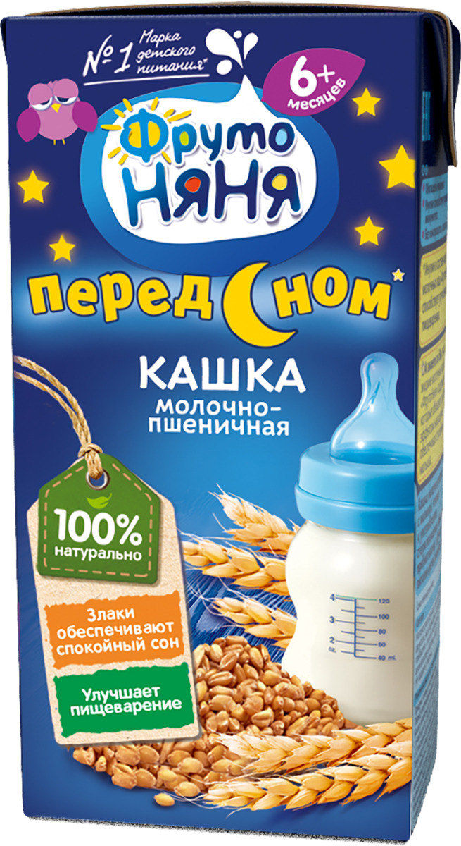 ФрутоНяня каша молочно-пшеничная жидкая 200г