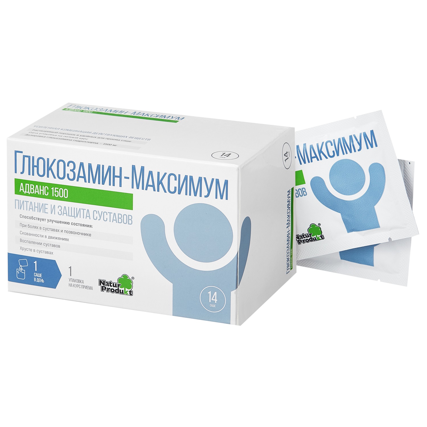 

Глюкозамин-Максимум Адванс саше 1500 №14