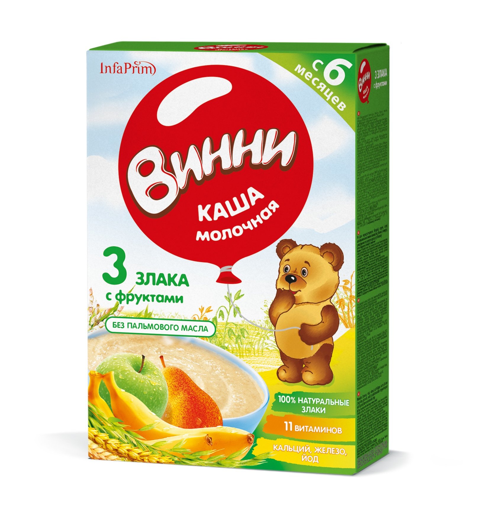 Винни каша 3 злака фрукты 200г