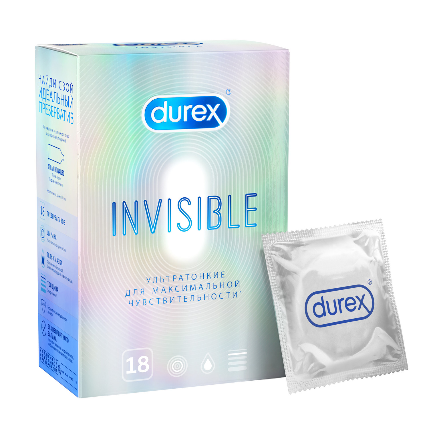 Купить Дюрекс презервативы Инвизибл ультратонкие №18, Рекитт-Бенкизер