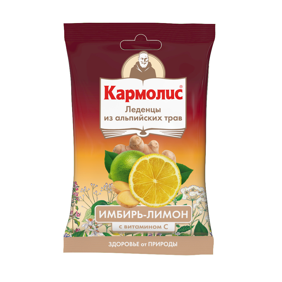 

Кармолис имбирь-лимон леденцы 75г