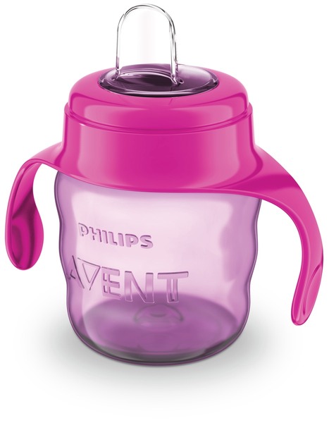 Филипс Авент чашка-непроливайка от 6мес.розовая 200мл