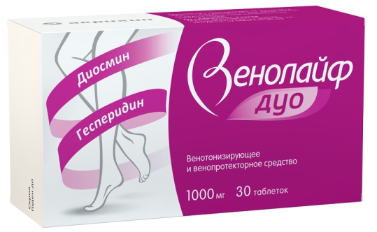 

Венолайф дуо таб.п/о плен. 900мг+100мг №30