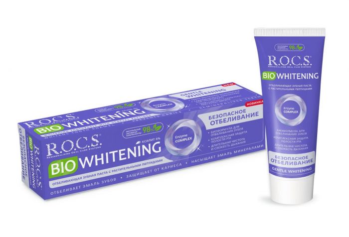 Купить Рокс паста зубная Биовайтенинг Безопасное отбеливание 94г, Еврокосмед