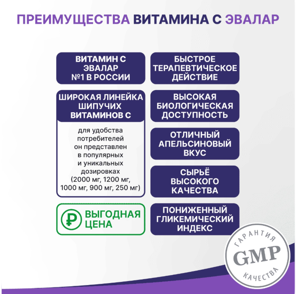 

Витамин С 1200мг №10 таб.шип.