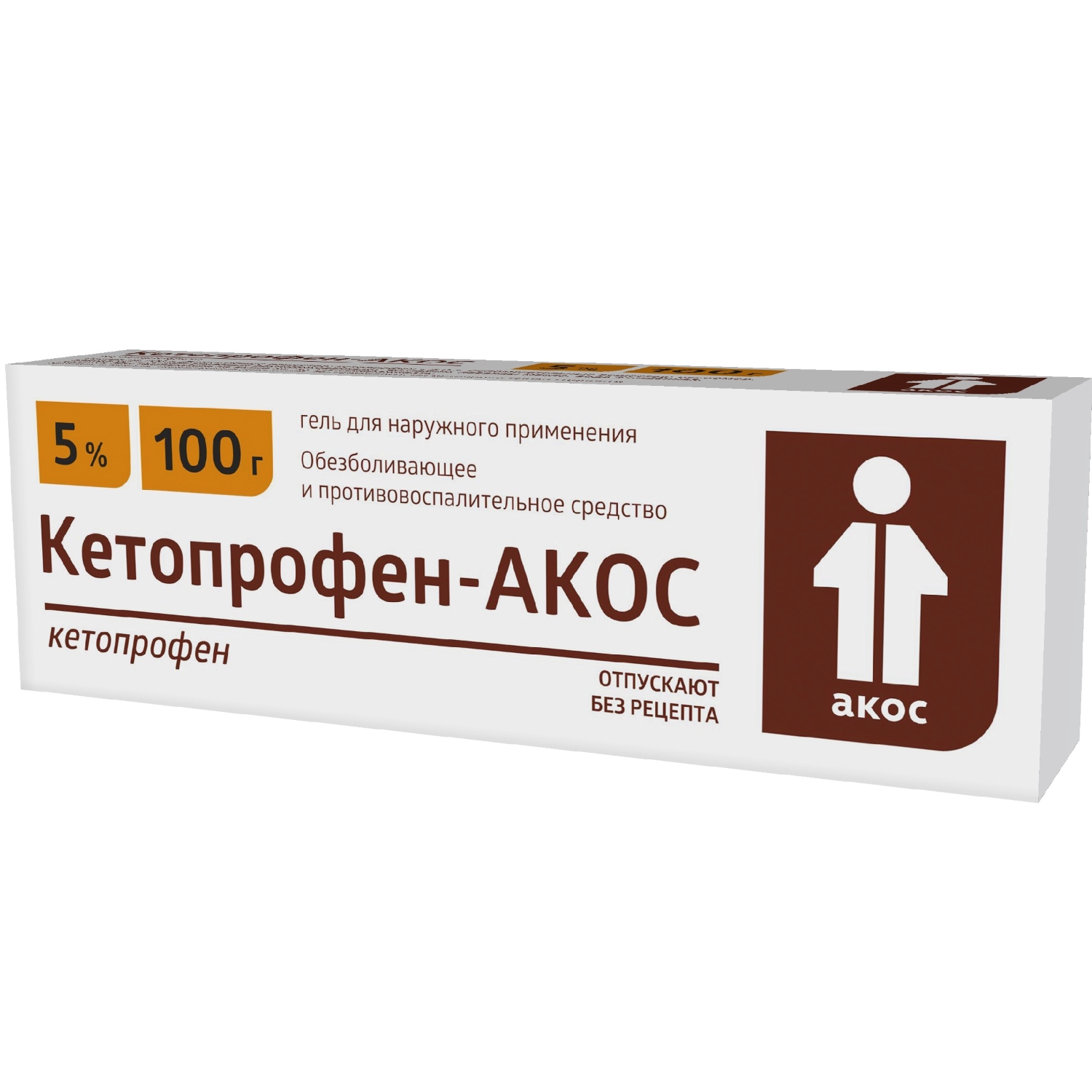 Кетопрофен-АКОС гель для наружн. прим. 5% 100г кетопрофен акос 5% 30 г гель