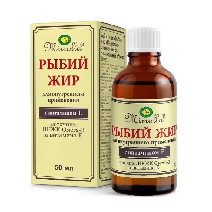 

Мирролла рыбий жир с вит. Е 50мл