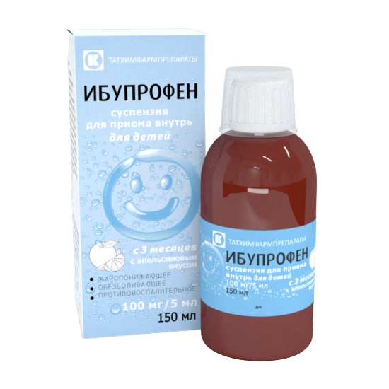 

Ибупрофен сусп. для пр.внутрь для детей 100мг 5мл Апельсин 150мл