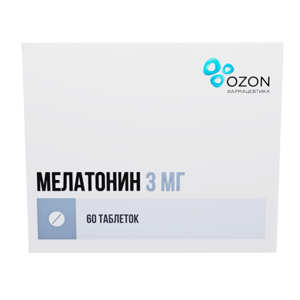 Мелатонин таб. п о плен. 3мг №60 мелатонин таблетки п о плен 3мг 60шт