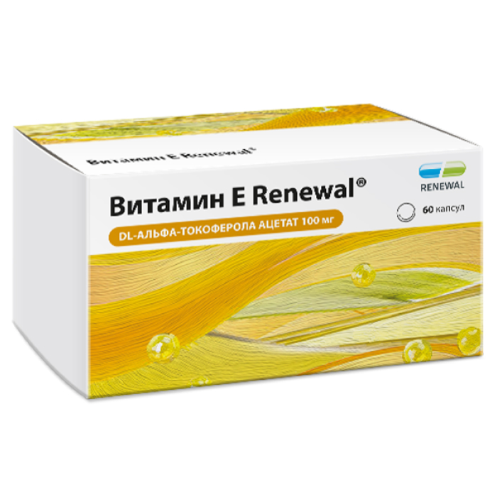Витамин Е Реневал капс.330мг №60 БАД а плюс е вит капсул 330мг 60 renewal