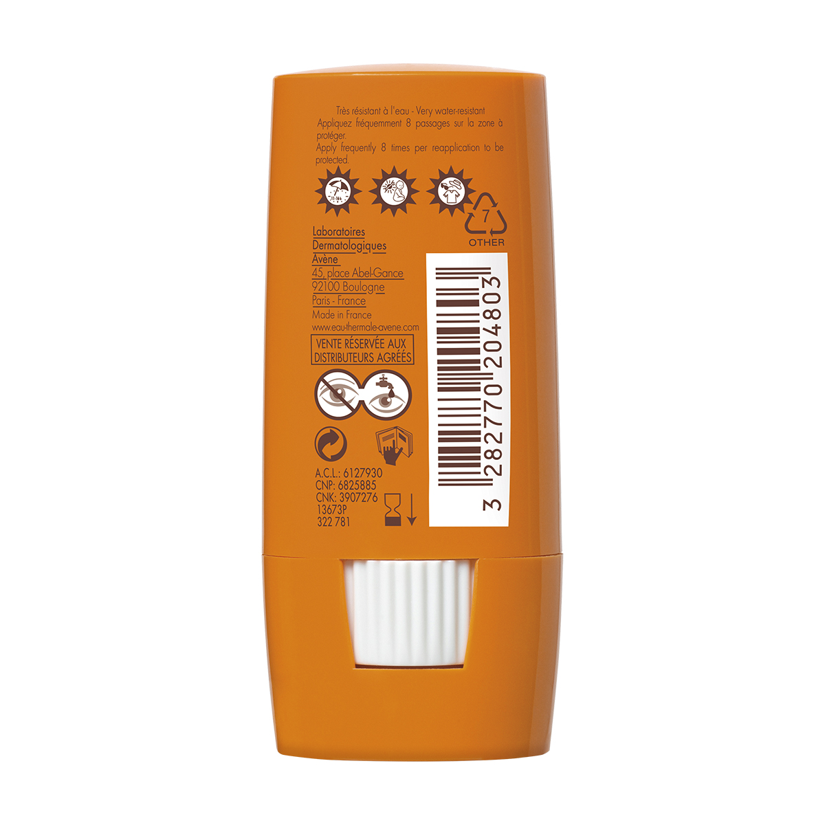 

Авен Стик для защиты от солнца чувствительных зон SPF50+ 8г