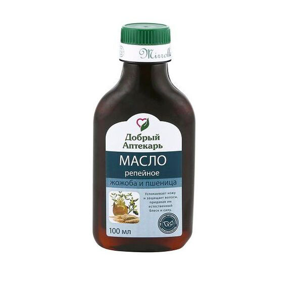 Добрый аптекарь масло д волос репейное с пшеницей и жожоба питательное 100мл 125₽