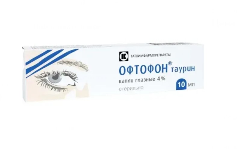 

Офтофон таурин 4% кап. гл. 10мл