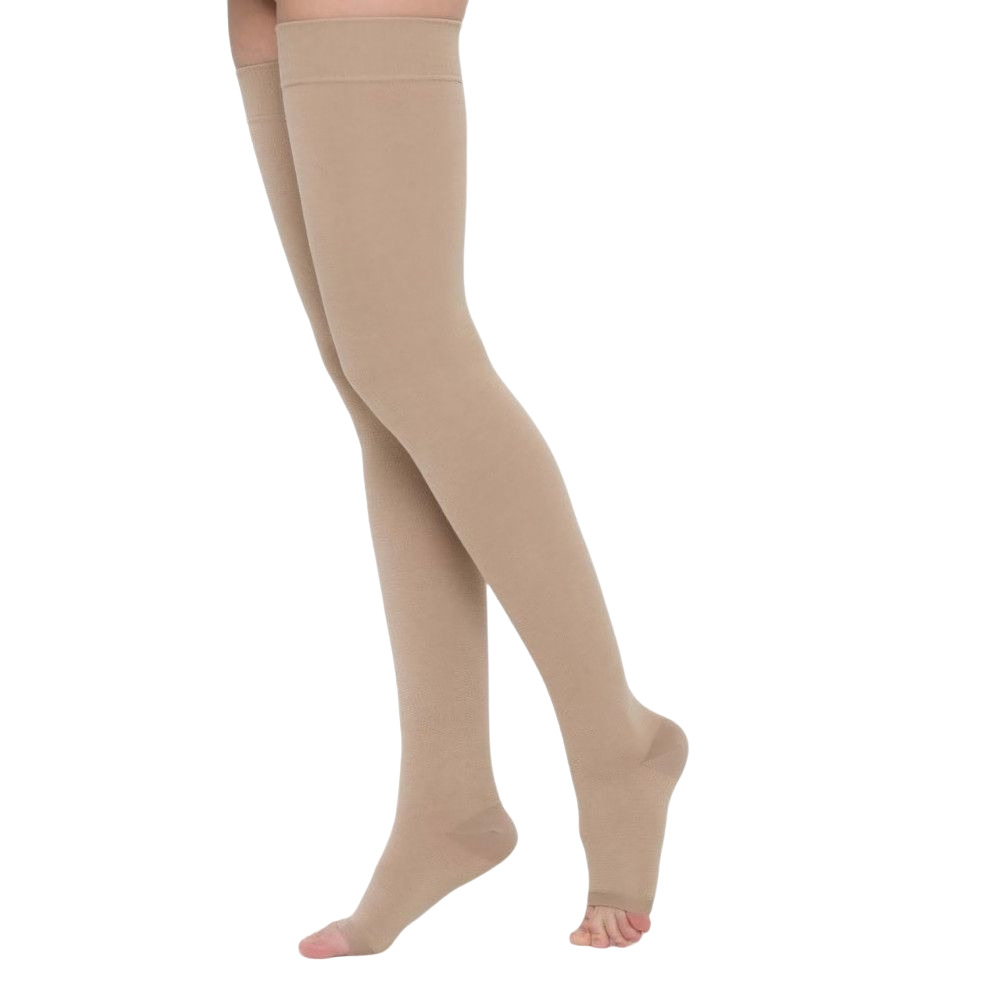 

ЦК Чулки компресс.1 до бедра силикон рез.р.2 кремовый