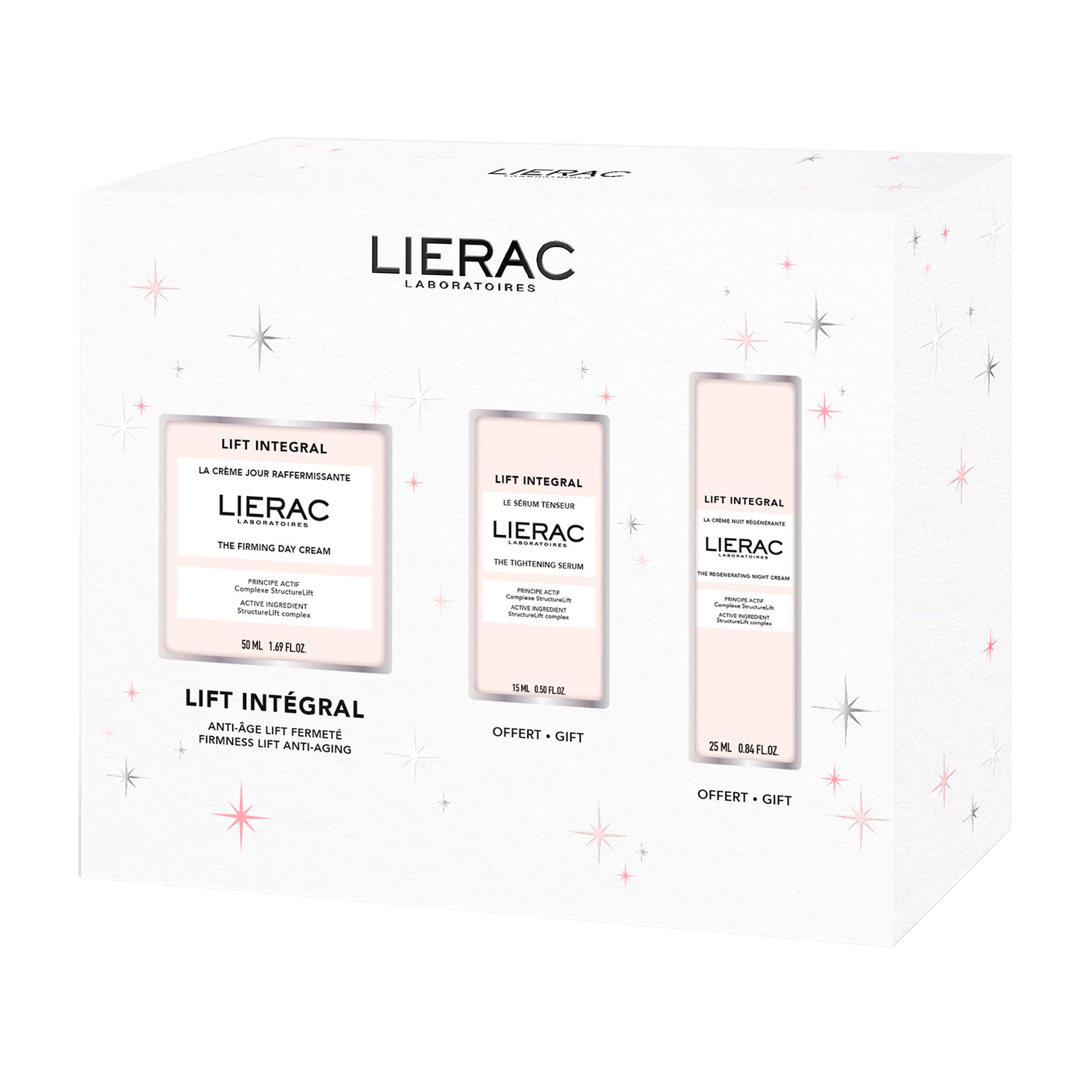 Lierac Lift Integral набор крем-лифтинг укрепл. дневной для лица 50мл + сыворотка-лифтинг для лица 15мл + ночной крем-лифтинг для лица 25мл