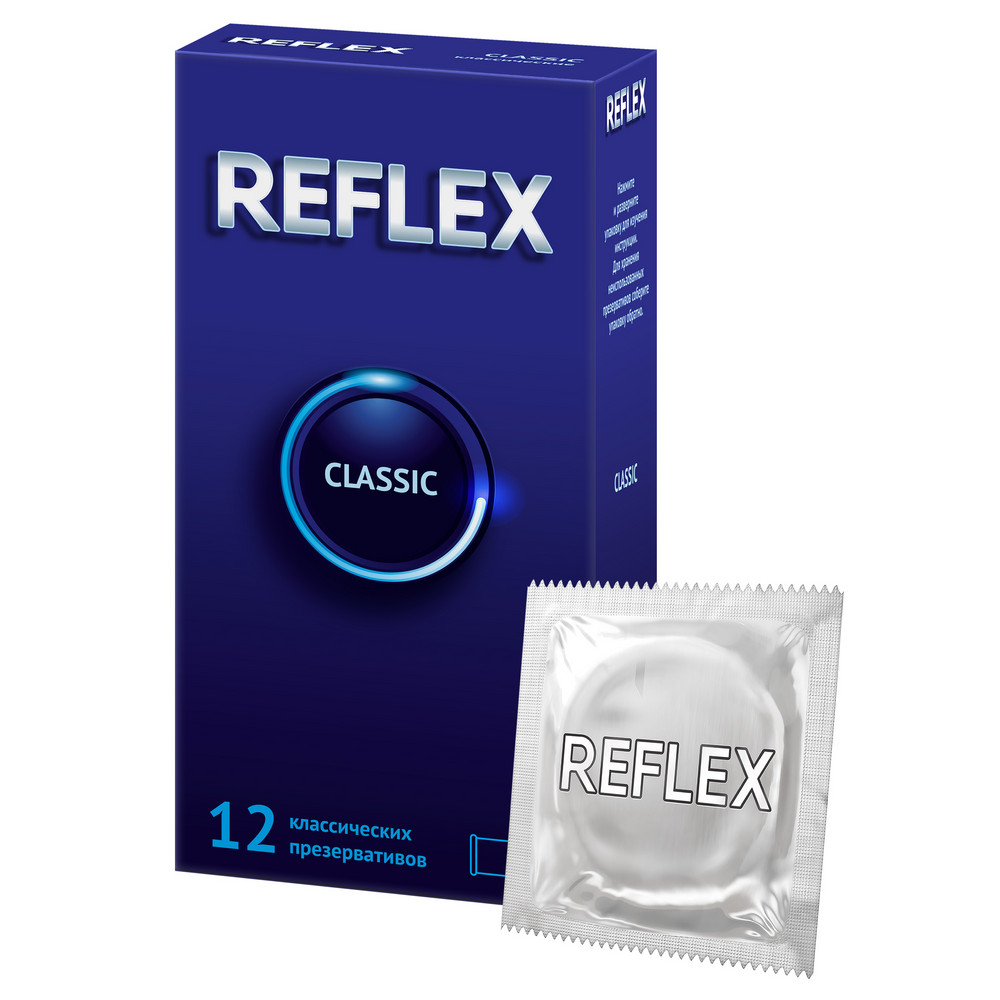 Презервативы из натурального латекса reflex classic в смазке n12