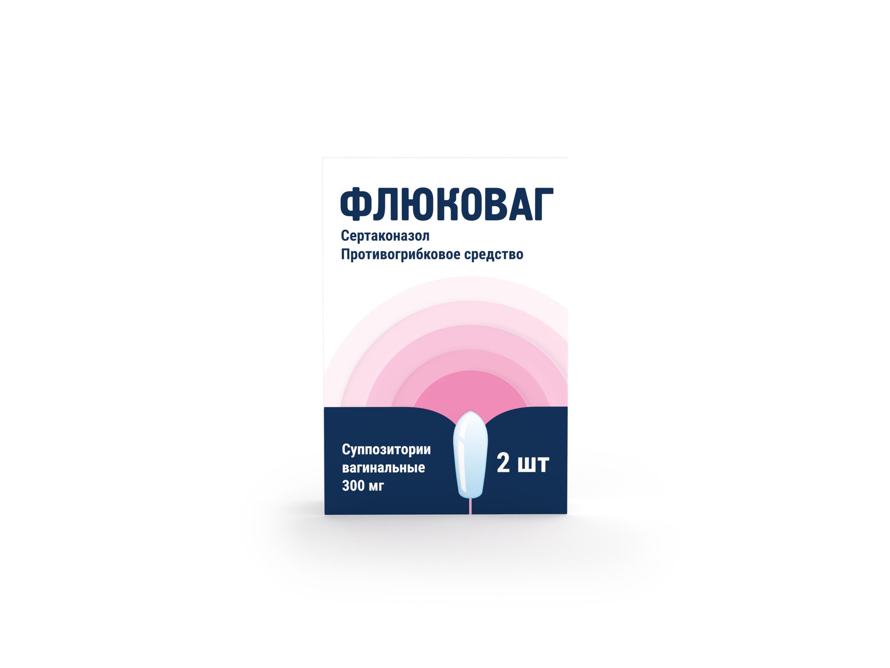 Флюковаг супп.ваг. 300мг №2