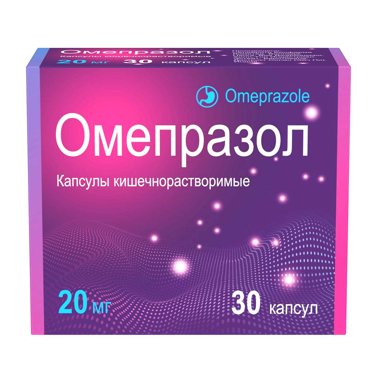

Омепразол капс. Кишечнораствор. 0,02 №30