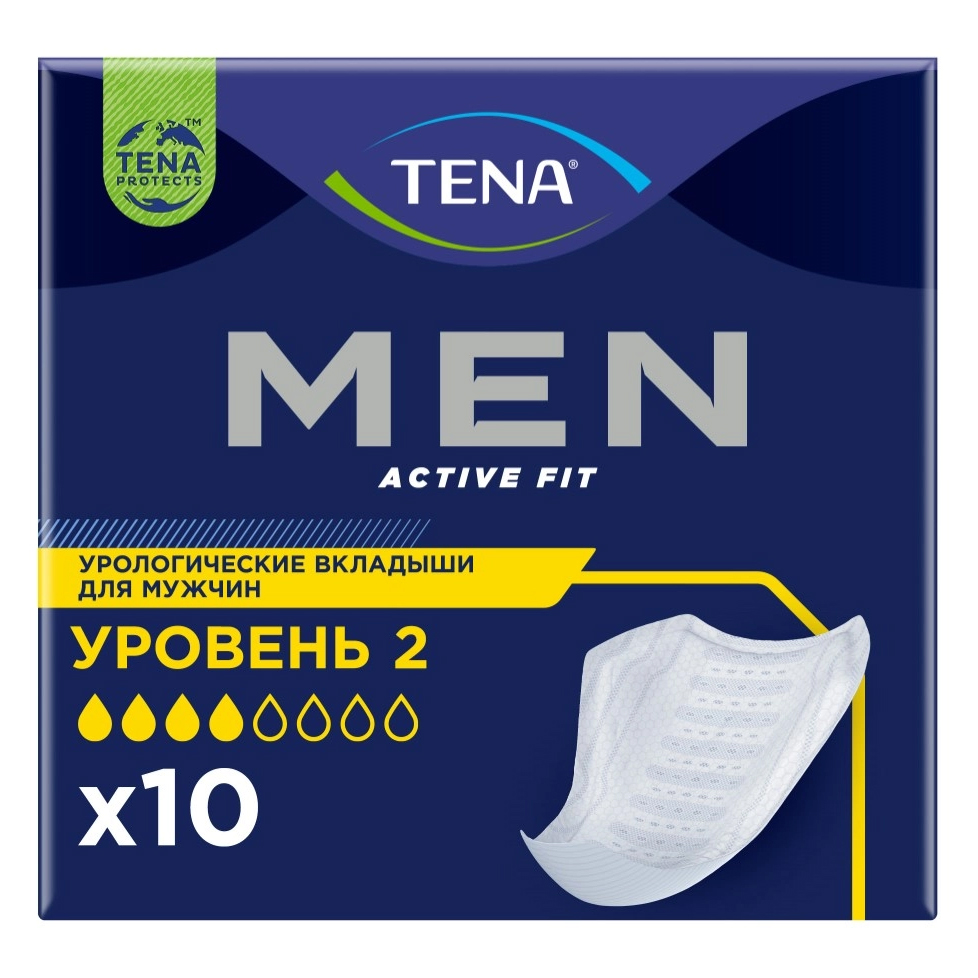 Тена Мен Актив Фит мужские прокладки уровень 2 № 10