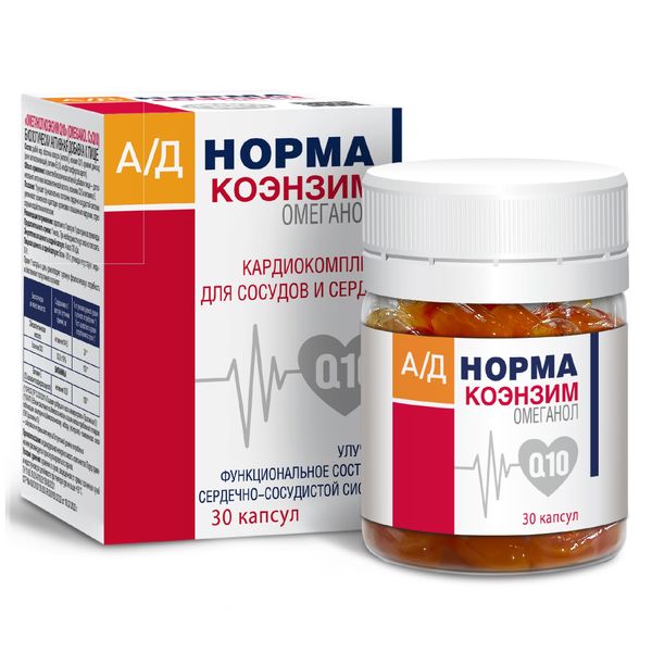 

Ад-Норма омеганол коэнзим Q10 кардиокомплекс капс.600мг №30