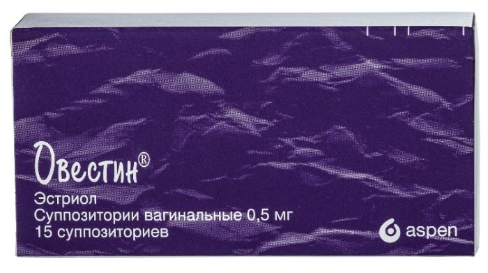 

Овестин свечи ваг. 0,5мг №15