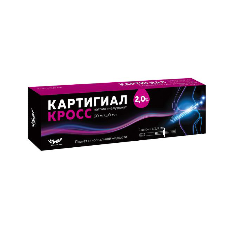 

Картигиал кросс протез синовиальной жидкости шприц 2% 3мл №1
