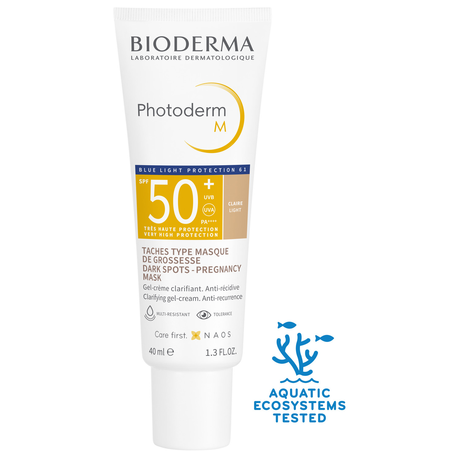 Биодерма Фотодерм солнцезащитный крем-гель M SPF50 для лица 40мл   Светлый оттенок