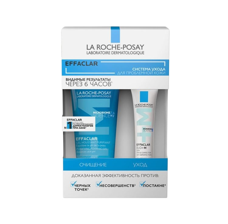 

Ля Рош-Позе набор Эфаклар гель очищающий 50мл+ Дуо+М крем 15мл в подарок