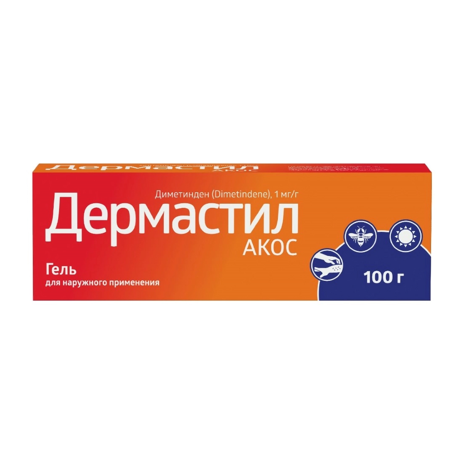 

Дермастил Акос гель д наруж.прим. 1мг г 100г