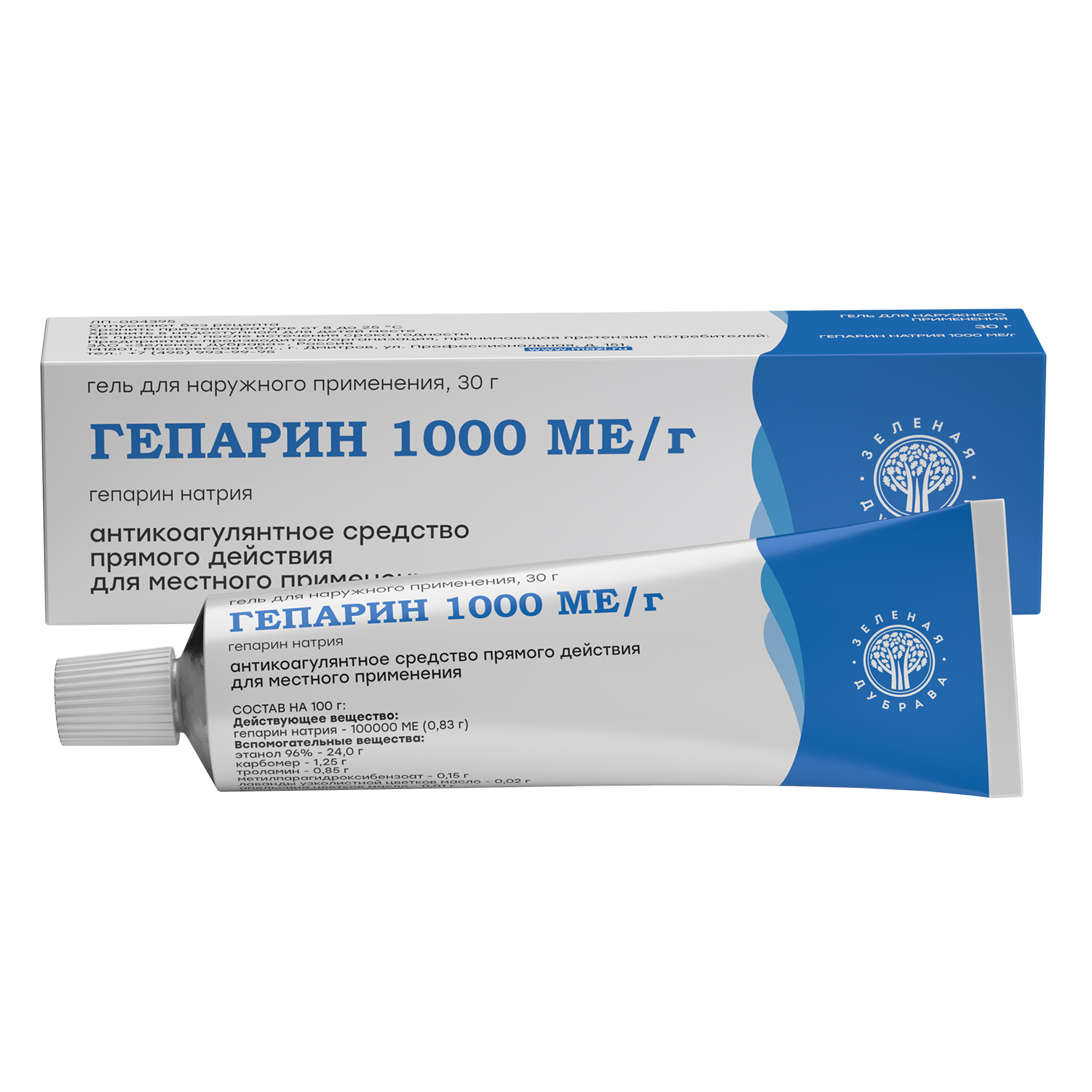 Гепарин гель 1000МЕ   г туба 30г
