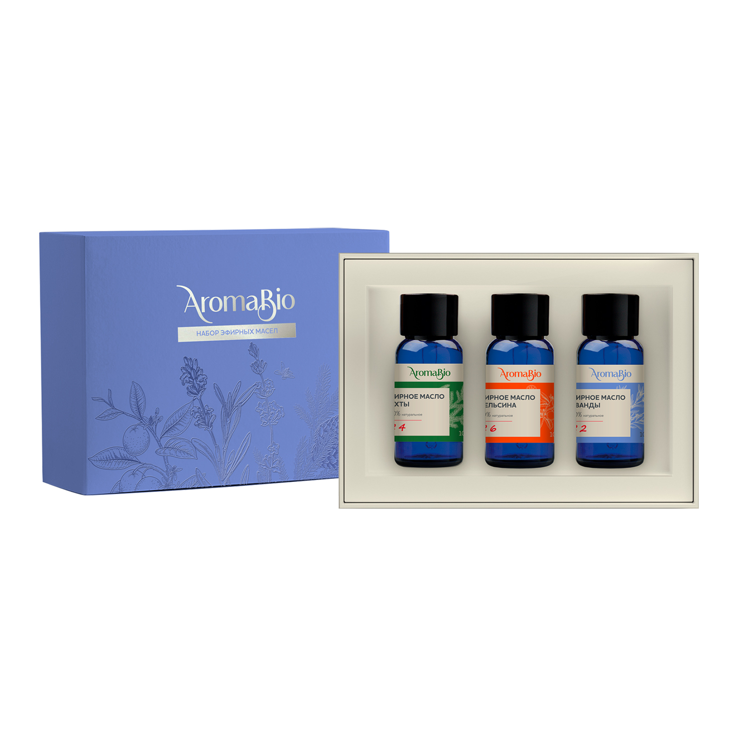 

Аромабио набор эфирных масел подарочный пихта лаванда апельсин 10мл №3
