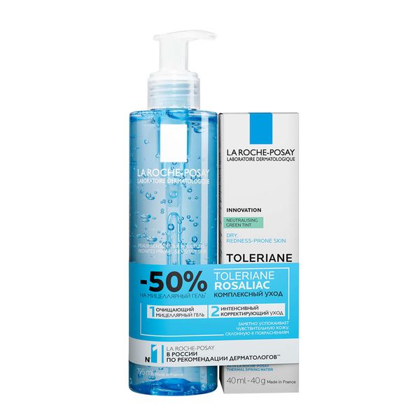 

Ля Рош-Позе Толеран Розалиак AR набор уход от покраснений 40мл+гель мицеллярный для лица и век 195мл