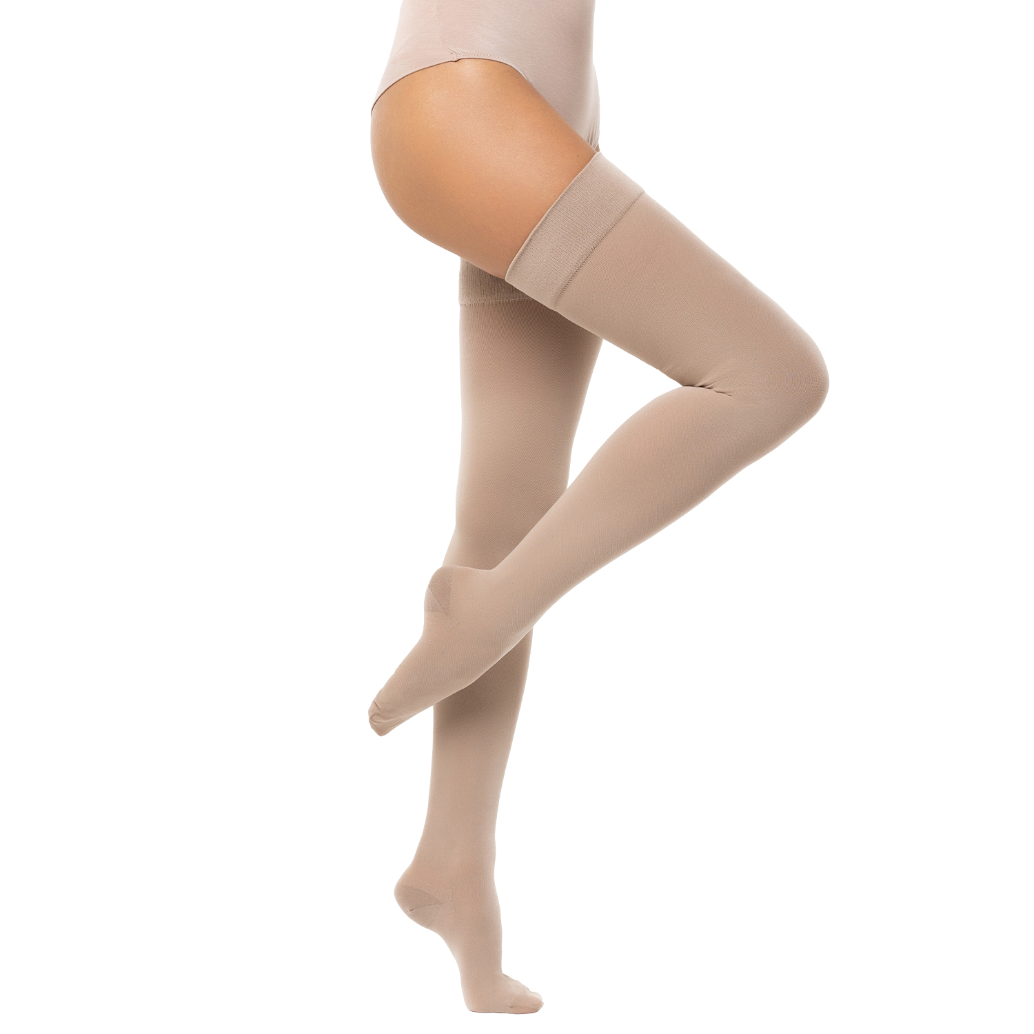 

Ферстэйд чулки с резинкой и закрытым носком медицинские эластичные 1 класс компрессии бежевые №1