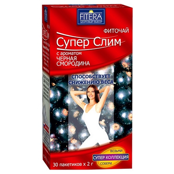 

Слим чай Супер Cлим Смородина ф п 2г №30