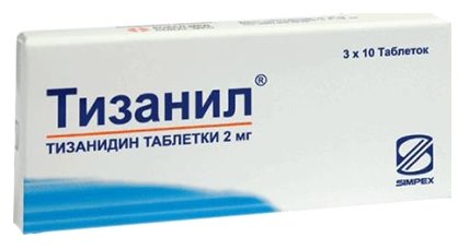 

Тизанил таб.п/о пролонг. 2мг № 30