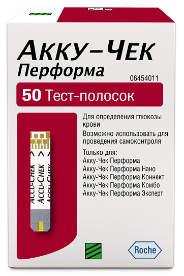 Акку-Чек тест-полоски для глюкометра Перформа №50