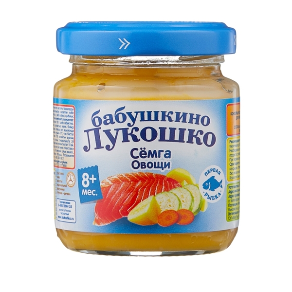 Бабушкино Лукошко пюре семга овощи 100г