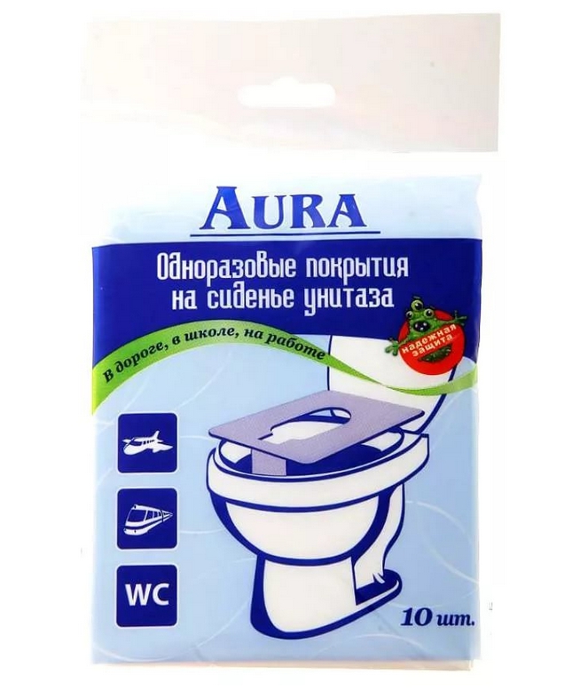 

Аура покрытие одноразовое на сиденье унитаза №10