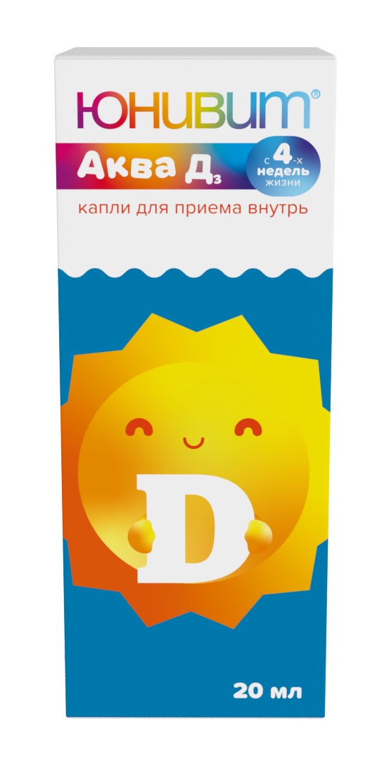

Юнивит Аква Д3 капли внутр. 15000МЕ мл 20мл
