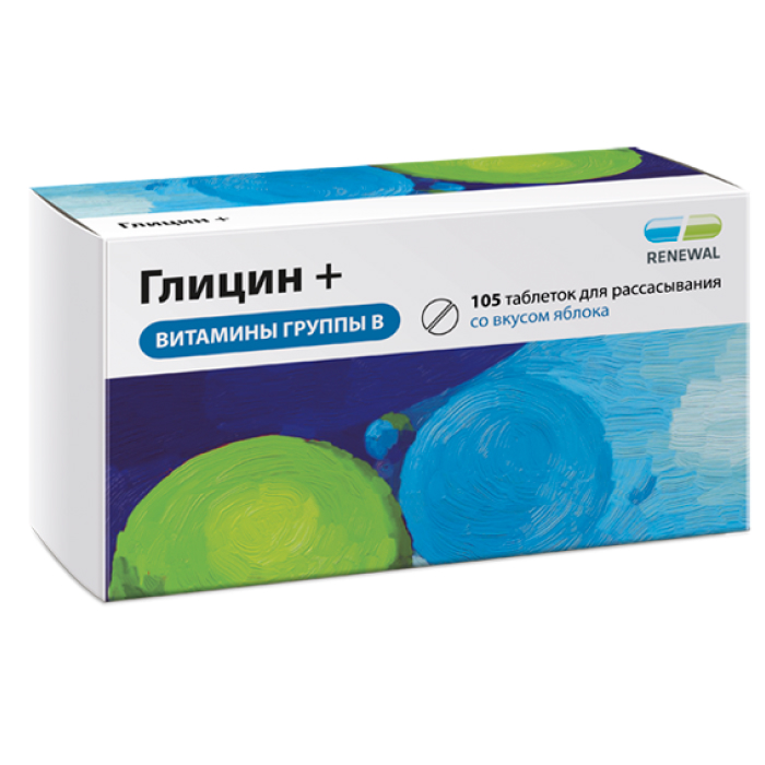 

Глицин+витамины гр В табл д рассас 130мг N105