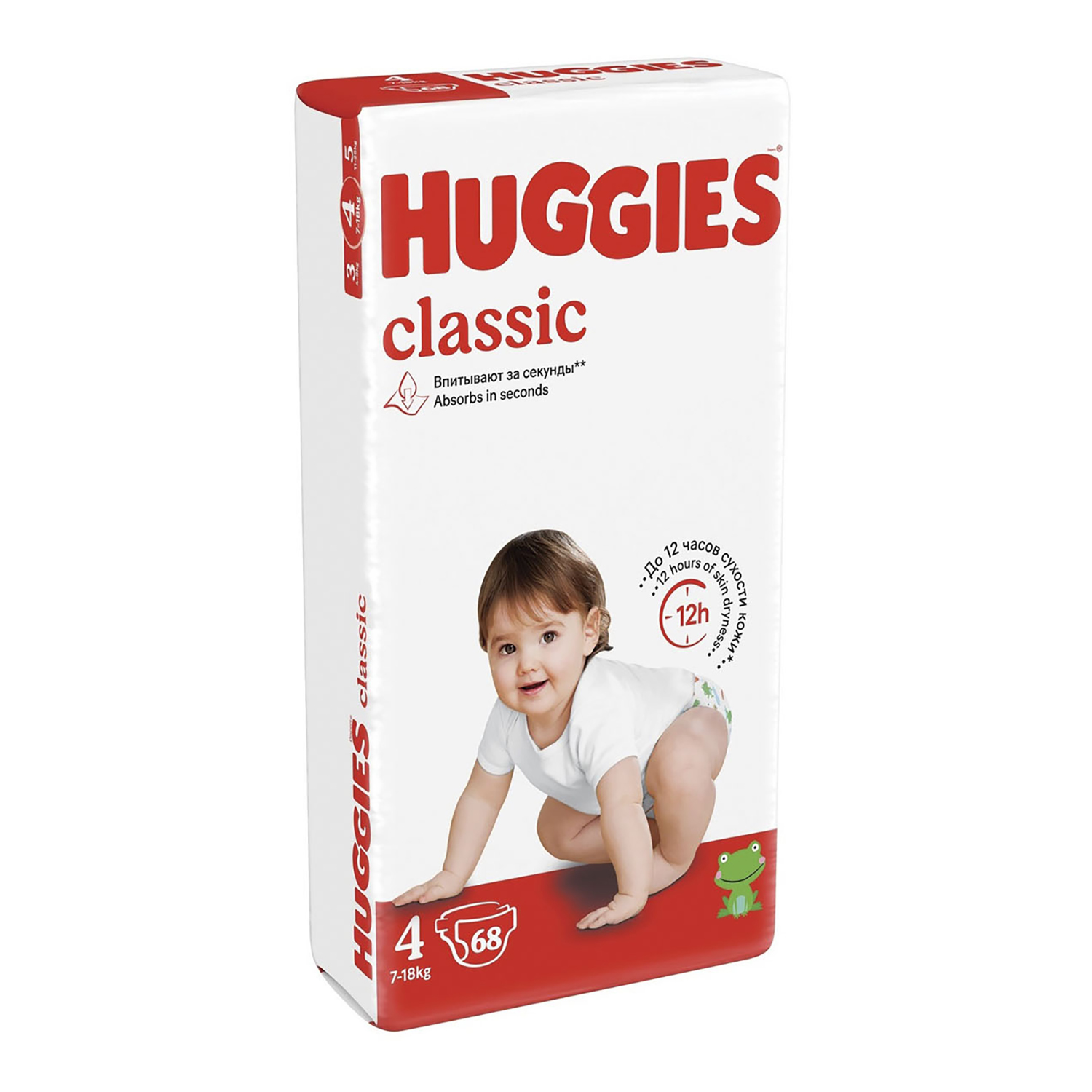 

Хаггис подгузники детские одноразовые Классик 4 7-18кг №68