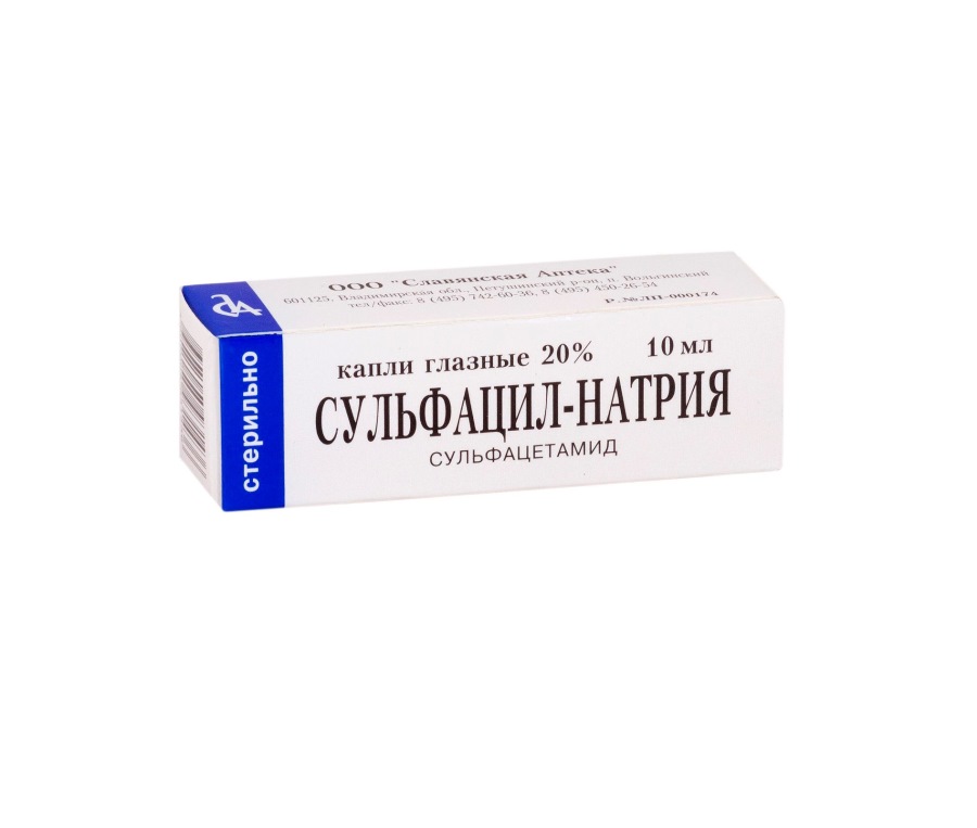 

Сульфацил натрий фл.-кап. капли гл. 20% 10мл