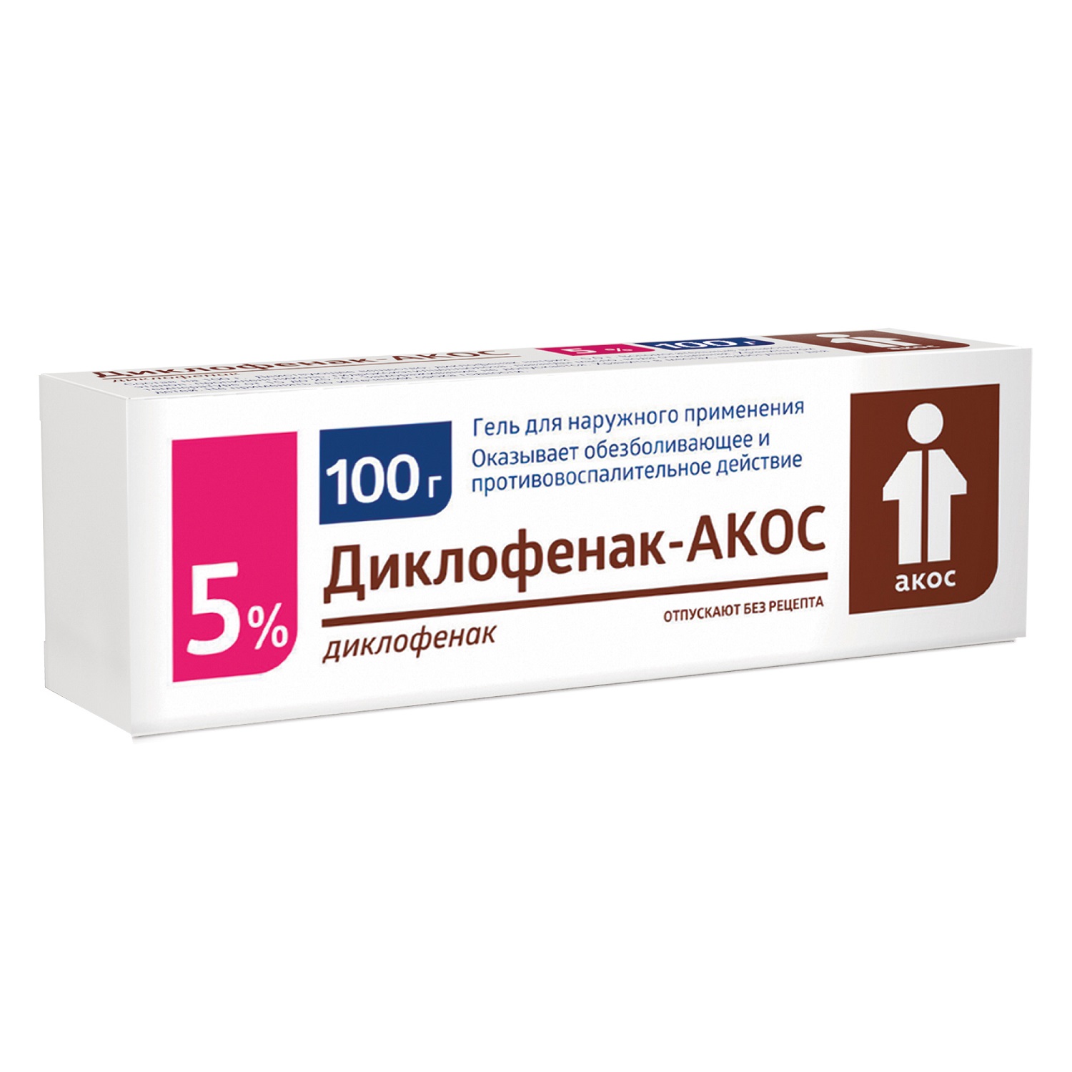 Диклофенак-Акос гель 5% 100г кетопрофен акос гель для наружн прим 5% 100г