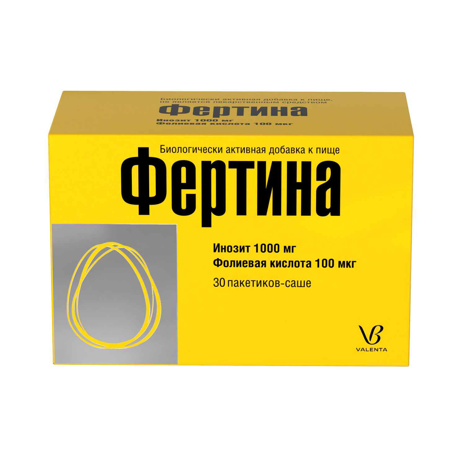 Фертина Инозит 1000мг фоливая кислота 100мкг 3г пак №30