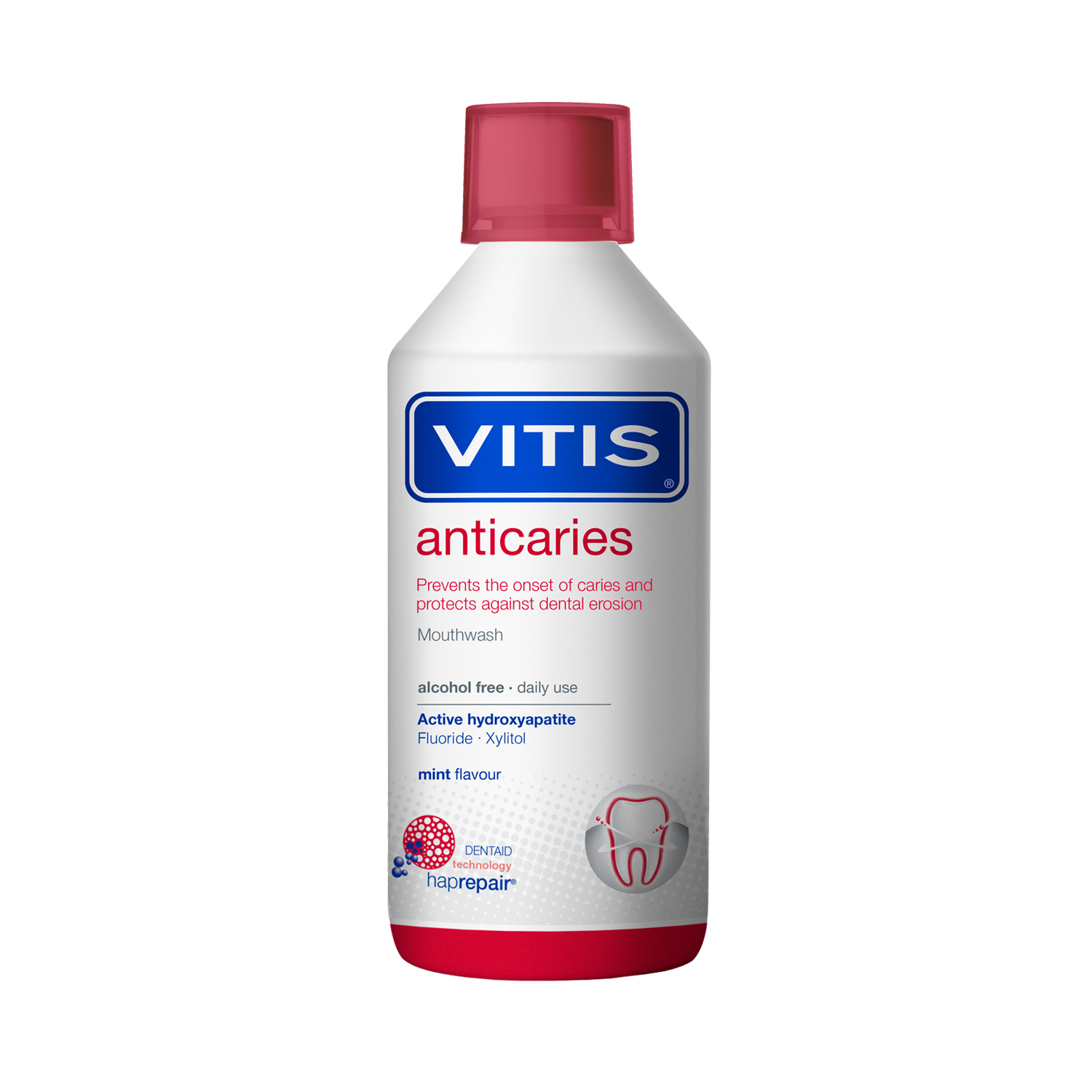 VITIS Ополаскиватель для полости рта Anticaries 500мл ополаскиватель для полости рта dentaid vitis gingival 500 мл