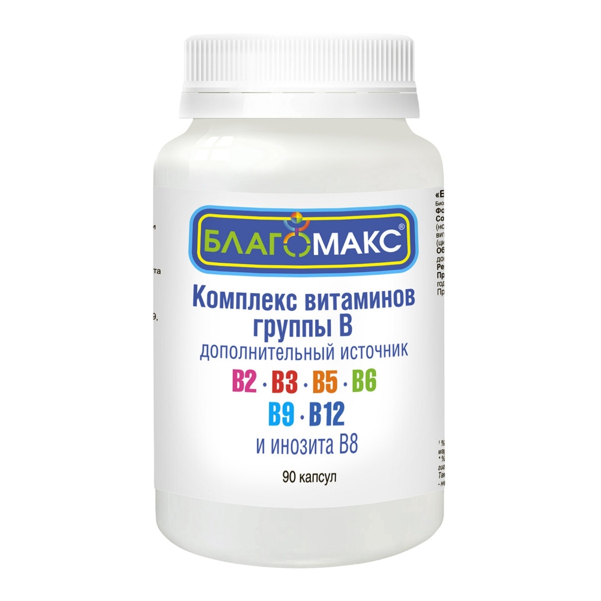 

Благомакс Комплекс Витаминов группы В 150мг капс. №90 БАД