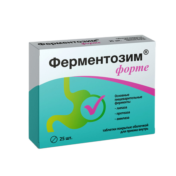 

Ферментозим Форте таб. 170мг №25 БАД